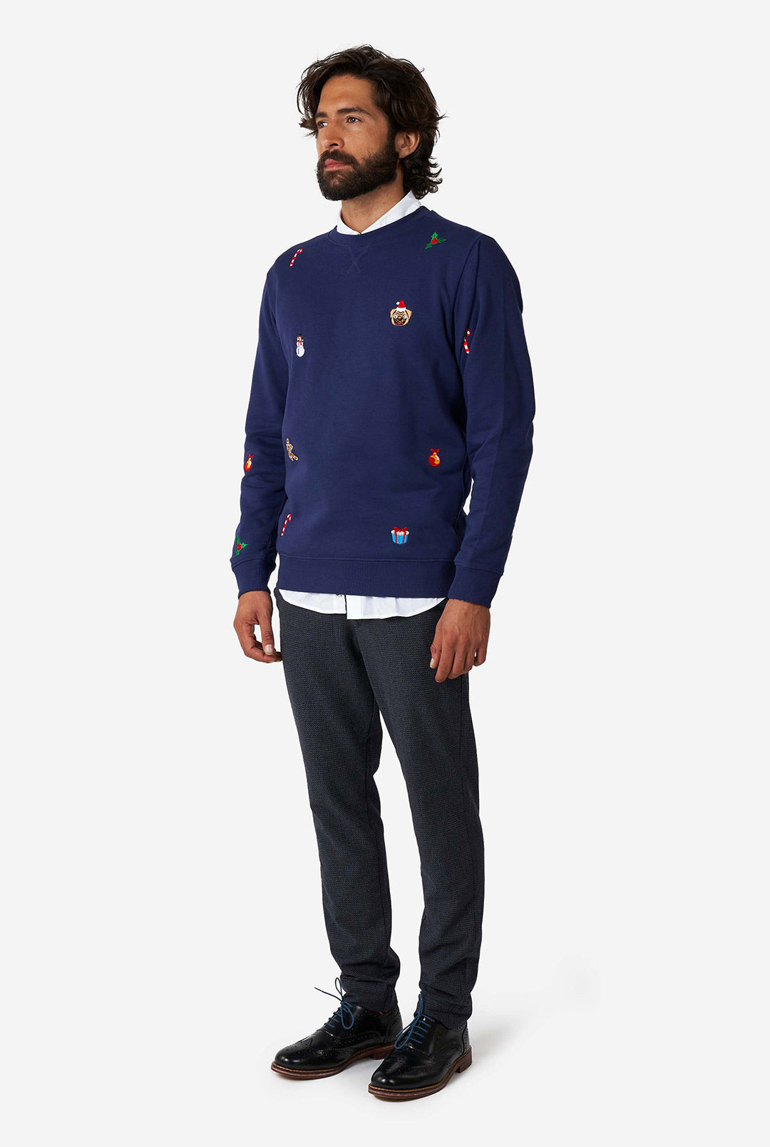 kersttrui heren blauw